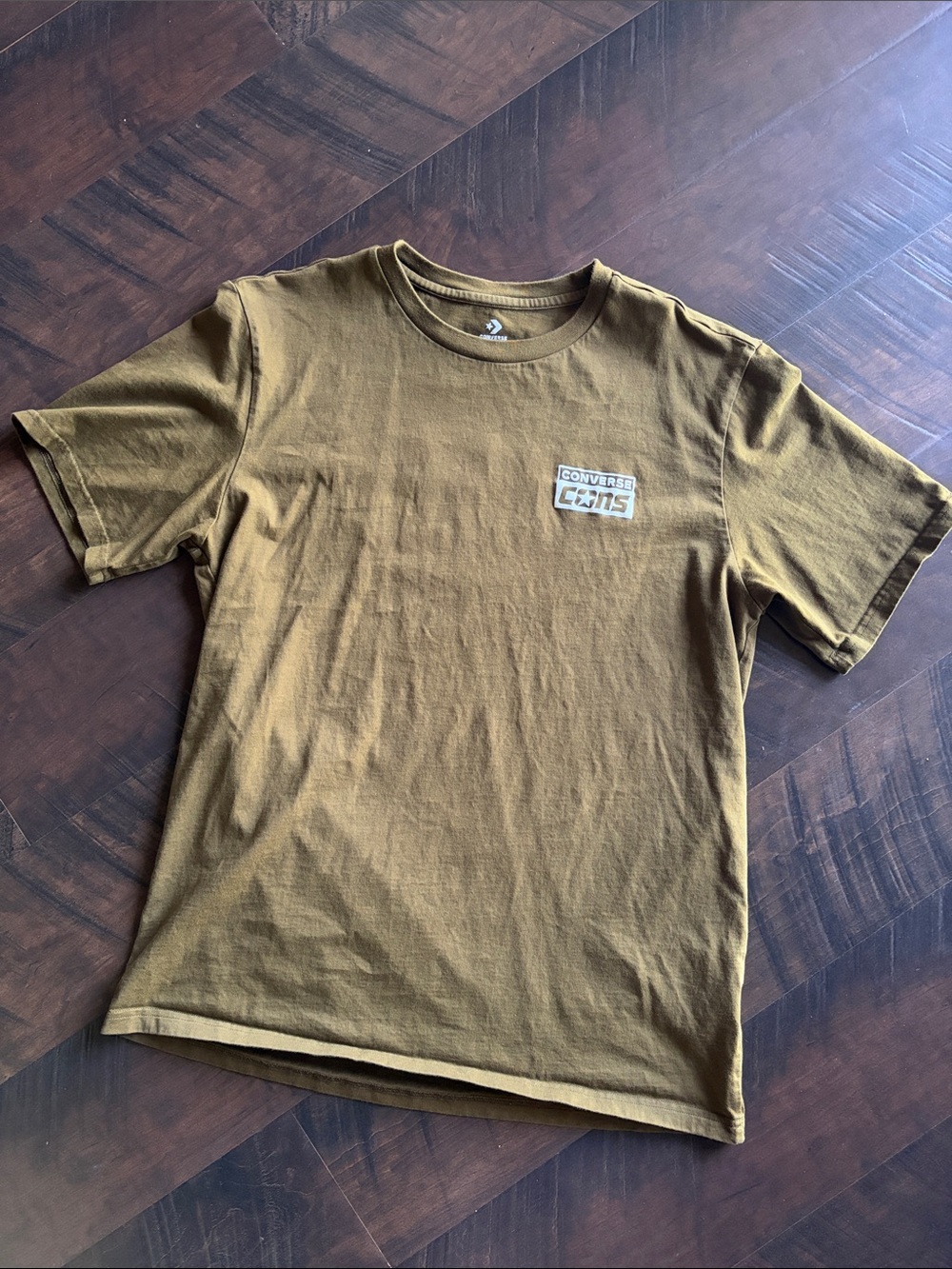 Converse Men's Olive Brown Short Sleeve Logo Tee